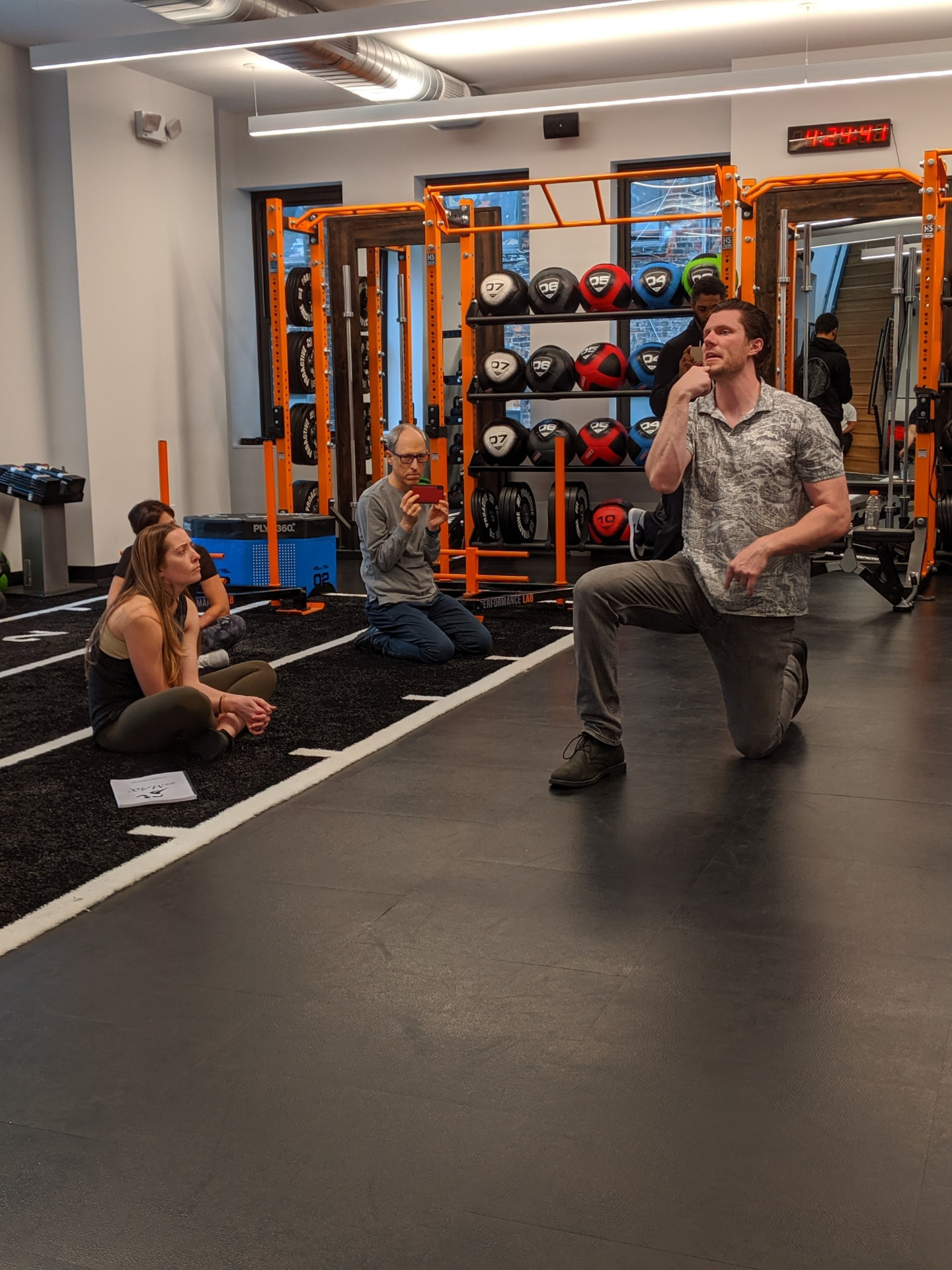 Sean Light teaching the Postural Restoration model to a clinic group